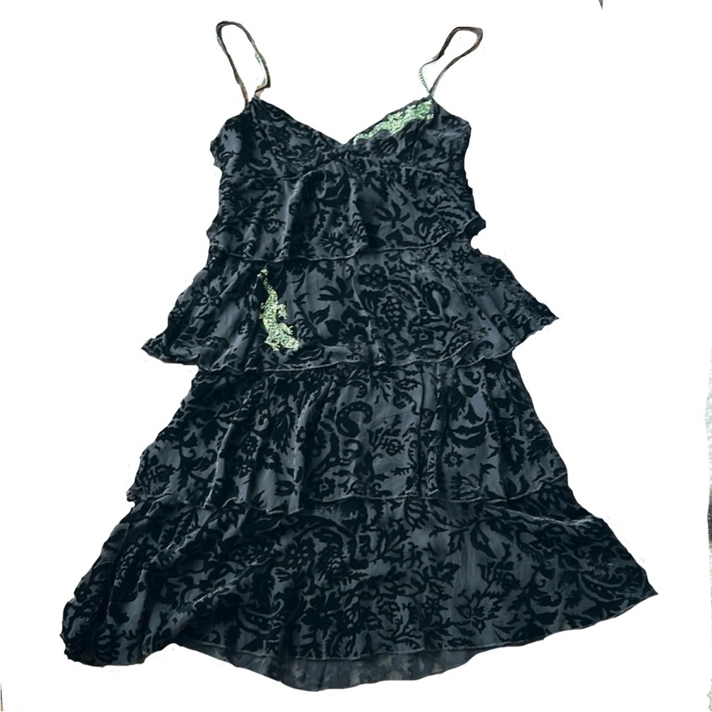 BLUMARINE Velvet & Silk Dress – Swarovski Crystal – EU 40 (Fits S–M) – Designer